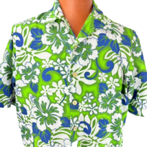 Street Culture Hawaiian Aloha L Shirt Hibiscus Plumeria Coconut Buttons Tropical - £40.15 GBP