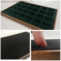 Tray For Coins IN Wood And Velvet Italian Green First Choice Coins&amp;more - $44.15+