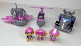 Paw Patrol Skye Lot Helicopter, Jet, Race Car &amp; Figures - $14.39