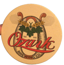 OZARK BREWING CO Beer Coaster Double Sided Vintage Bar Decor Hop Wheat L... - $2.97
