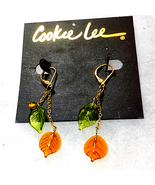 Cookie Lee Glass Leaf Earrings - $20.27 CAD