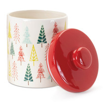 Ceramic Pine Tree Print Cookie Jar 10&quot;H - $59.59
