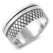 Ring Solid 925 Sterling Silver Ring - £51.14 GBP