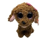 Ty Beanie Boo Boos Maddie Brown Poodle Puppy Dog 9”Sparkle Eyes 2015 Cla... - £8.31 GBP