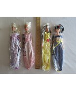 NEW Lot of 4 Dolls 12" Fairytale Princess Dolls 4+ Dress-up JCP Toys Pink Purple - £9.11 GBP