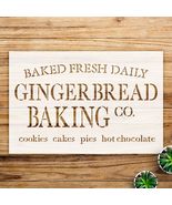 Gingerbread Baking Stencil Pattern for Wood Signs and Crafts, Reusable M... - $20.13 CAD+