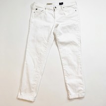 AG Adriano Goldschmied The Stilt Cigarette Roll Up White Pants Womens Si... - $267.30 MXN