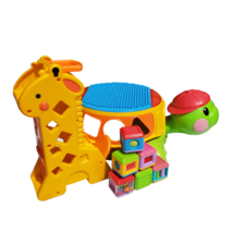 Fisher Price Build &amp; Spill Musical Turtle with Tumblin&#39; Sounds Giraffe - $38.69