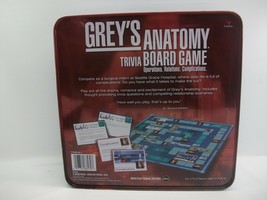 Grey&#39;s Anatomy Trivia Board Game Metal Tin Complete 8817 Cardinal 2007 - $47.58
