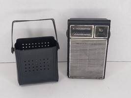 Vtg Americana 6 Transistor Radio From Topp In Leather Case Tested Works - £19.44 GBP