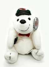 Coca-Cola Polar Bear in Drivers Cap Bowtie Bean Bag Plush Stuffed Animal... - $9.69