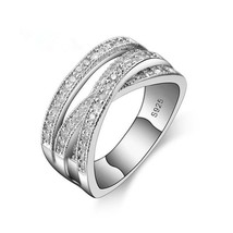 New Women's Fashion Ring Crystal from Swarovskis Party Luxury Luxury Bridal Jewe - £7.85 GBP