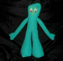 14&quot; Vintage Gumby Green Stuffed Animal Plush Toy Lovey Figure Doll Light Soft - £16.44 GBP