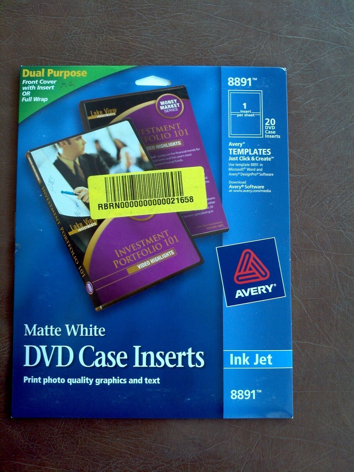 Avery DVD Case Inserts Matte White 20 Inserts (8891) - $18.81