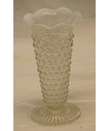 Moonstone Clear Opalescent Flower Vase Hobnail Depression Glass Anchor H... - £21.35 GBP