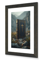 Holy Bible standing upright among stones and wild alpine grass - €2,16 EUR