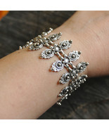 Boho link bracelet, designer silver bracelet (B297) - £19.98 GBP