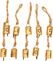 Vintage Jingle Decorative Bells for Rustic Holiday Decor, Boho-Chic Ornament 10s - £15.56 GBP