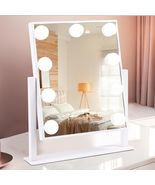 AOLISSI Vanity Mirror with 9 Dimmable Bulbs 10x Magnification White - €22,41 EUR