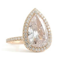 Authenticity Guarantee 
GIA Pear Fancy Light Pink Diamond Halo Engagement Rin... - £159,867.19 GBP