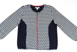 $165 Anthropologie Zipped Chevron Cardigan Small 2 4 Jacekt Sweater Line... - $66.53