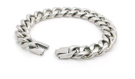 Wide rock trendy Chain link stainless Bracelet - £14.06 GBP+