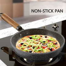 Pancake Cooking Food Induction Cooker Ceramic Fry Pan Stainless Steel with Lid - £44.02 GBP