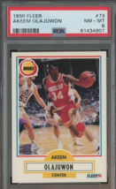 1990 Fleer #73 Akeem Olajuwon Houston Rockets HOF PSA 8 NM-MT - £8.60 GBP