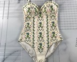 Boden One Piece Swimsuit Womens 32DD Cream Floaral Pineapple Removable S... - $41.82