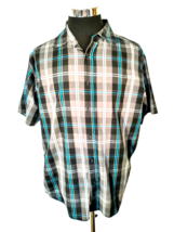 Beverly Hills Polo Club Shirt Men&#39;s Size X-Large Button Front  Multicolor Plaid - $11.09