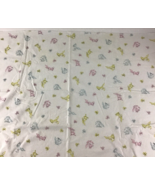Baby Bedding Crib Receiving Blanket Happy Bunny Rabbit Print Vintage 80s - $45.96 CAD