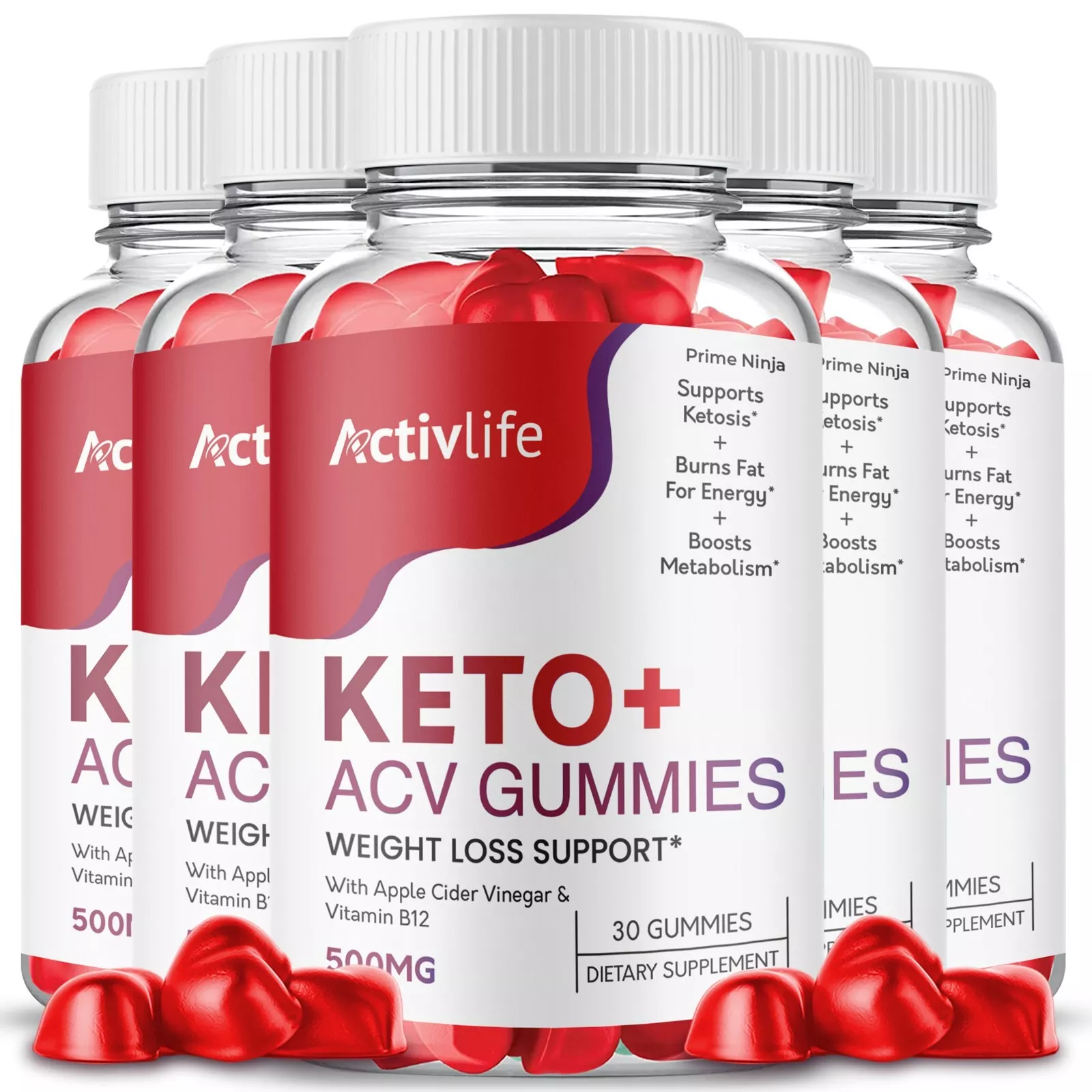 ActivLife ACV Keto Gummies, Activ Life Gummies Maximum Strength (5 Pack) - $199.33