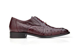 Belvedere Men's Orlando Dress Shoes Genuine Ostrich Quill Dark Burgundy D01 image 4