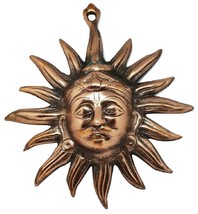 Wandschild Sonnengesicht Lord Suraj Devta Hindu Blessing Surya Metall... - £17.30 GBP