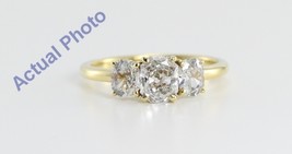 18k Yellow Gold Three Stone Radiant Diamond Ring (1.15 Ct H VS Clarity) - £1,637.22 GBP