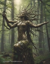 Woods Nymph Mythical Forest Fantasy Art Print on Premium Photo Paper 8&quot; x 10&quot; - £11.52 GBP
