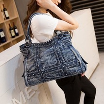 Vintage Design Fashion Denim Women Bag Jeans Shoulder Bags Girls Handbags Crossb - £75.13 GBP