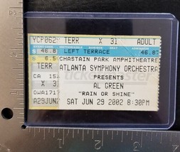 Al Green - Vintage June 29, 2002 Concert Ticket Stub With Atlanta Symphony - £7.96 GBP