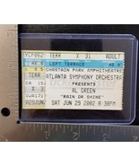 AL GREEN - VINTAGE JUNE 29, 2002 CONCERT TICKET STUB WITH ATLANTA SYMPHONY - $10.00