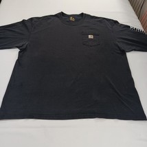 Carhartt Original Fit Men's Black Cotton Long Sleeve Graphic T-Shirt Size 2XL  image 13