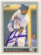 ruben sierra signed autographed card 1992 leaf - £7.42 GBP