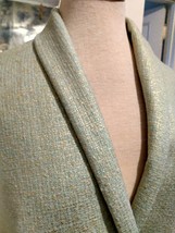 4yds Gilded Aquamarine Linen Cotton Tweed CHI-CHI Designer Fabric - £102.08 GBP