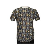 Men Oscar Banks Turkey Party T-Shirt Satin European 1168-07 Black Gold Fancy image 2
