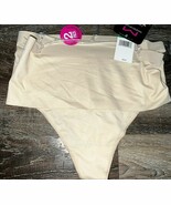Maidenform ~ 2-Pair Women&#39;s Smooth Thong Panty Light Control Beige ~ L - £17.14 GBP