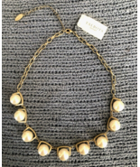 NWT Talbots Faux Pearl Gold Tone Statement Necklace - $39.59