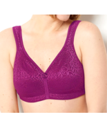 Breezies Wild Rose Seamless Wirefree Support Bra- BORDEAUX, 36DDD - £20.30 GBP