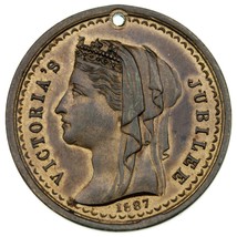 1887 Australia Reina Victoria Shire De Stawell Medallón - $74.33