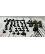 Axis &amp; Allies Wizards Miniatures Lot 60 Pieces Tanks Infantry Artillery ... - $59.60