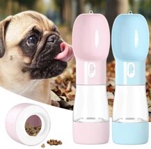 Portable Dog Water Bottle &amp; Food Dispenser – Travel Pet Drinking Bottle ... - $38.99