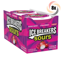Full Box 8x Tins Ice Breakers Sours Assorted 3 Flavor | 50 Mints Per Tin... - £25.25 GBP